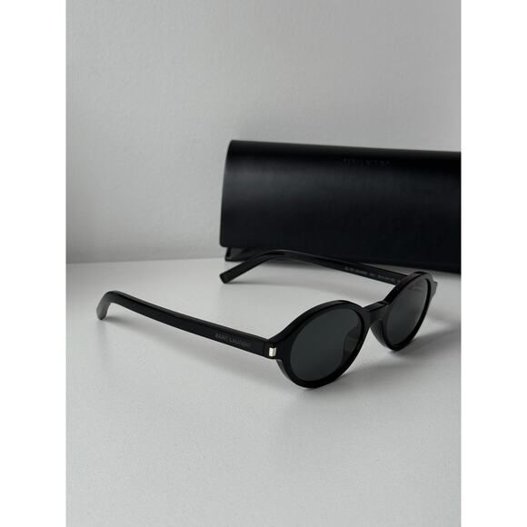 NEW Saint Laurent SL751 Jeanne Black Oval Sunglasses main image 7